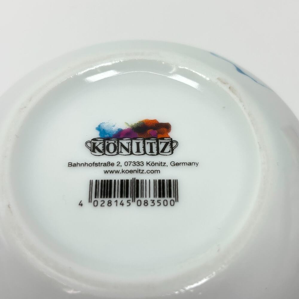 NWOT Konitz Germany Coffee Mugs Tea Cups Lot 4 Rainbow Watercolor Splash Round - Picture 7 of 7